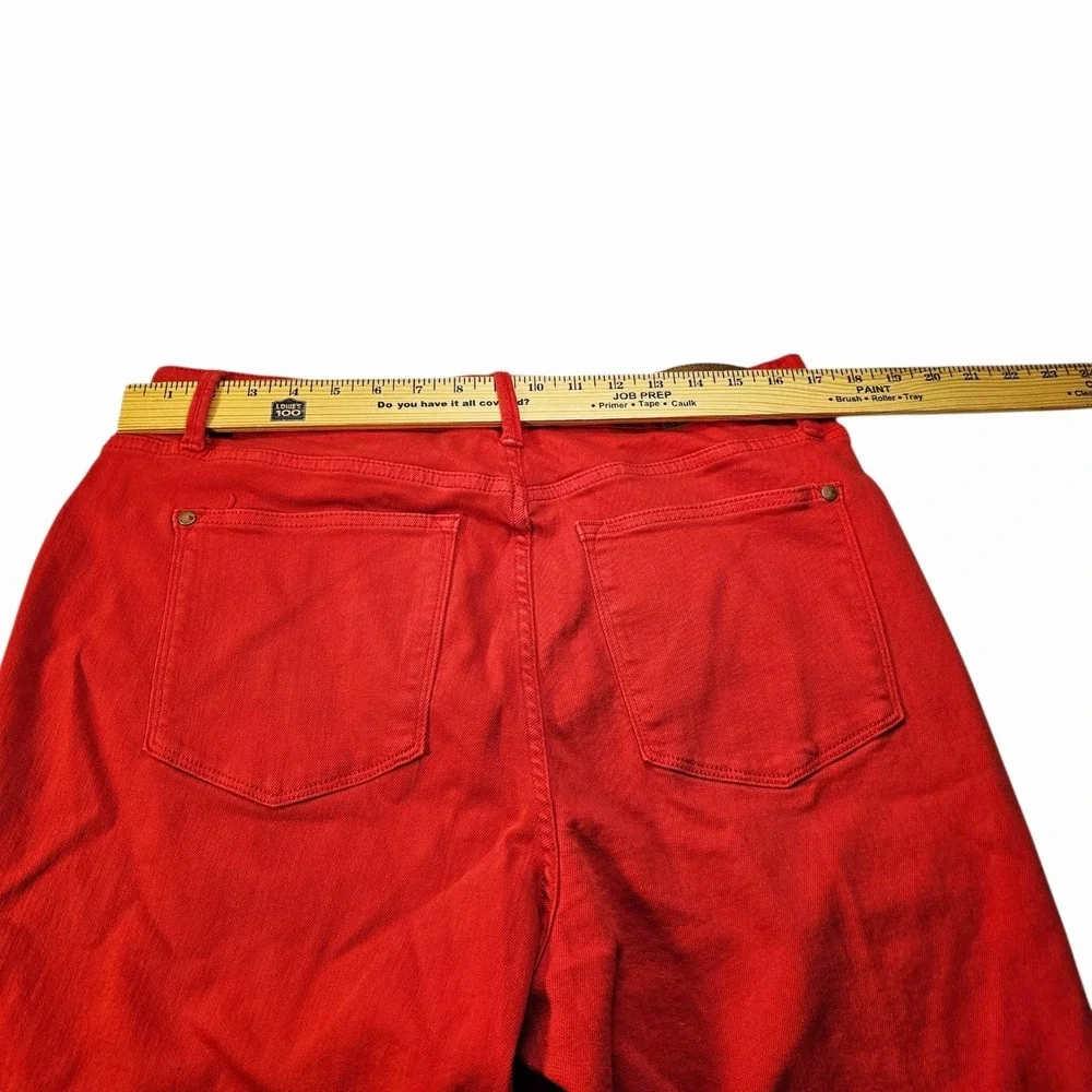 Judy Blue Garment Dyed Bermuda Short Womens 2XL Red Denim Cotton Blend Stretch